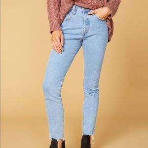 LEVI’S 501 high rise skinny jeans